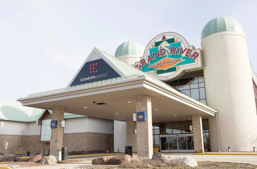 Elements Casino Grand River porch and silo towers