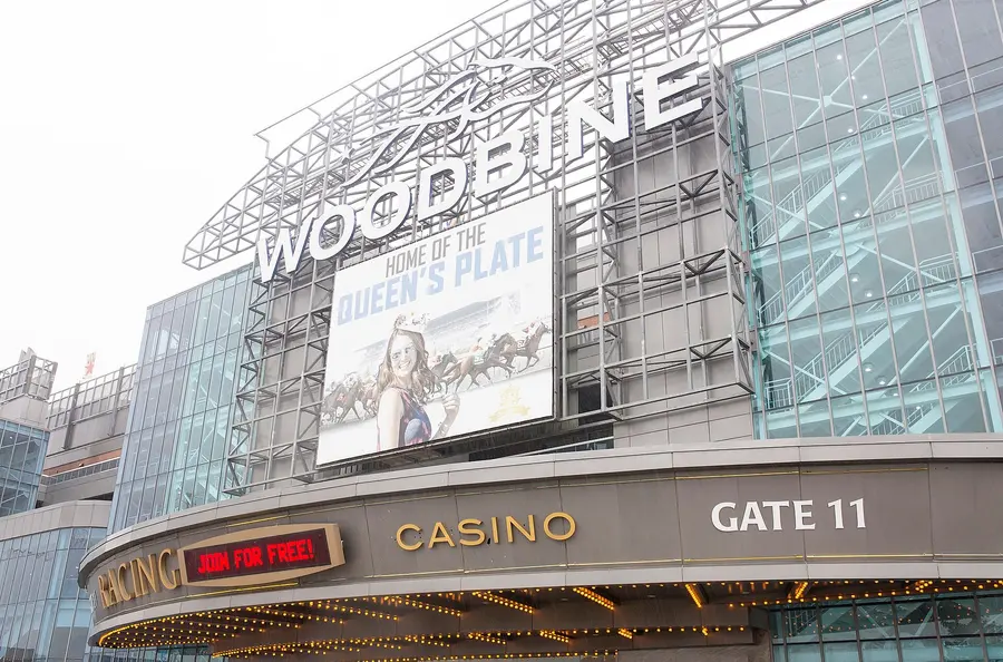 Casino marquee at the Woodbine Gate 11 entrance