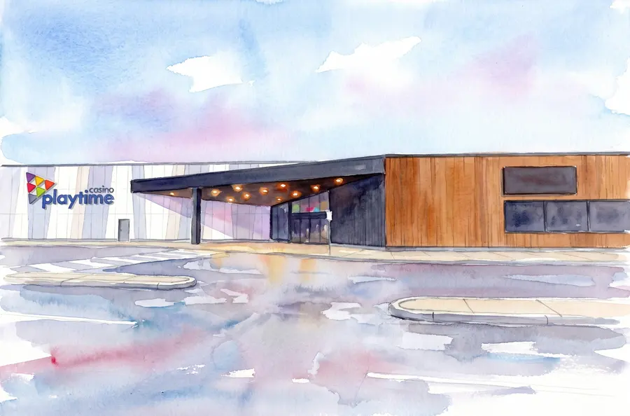 Watercolour of Playtime Casino Wasaga Beach